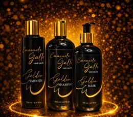 Kit Golden Pro – Shampoo, Maschera & Silk Golden